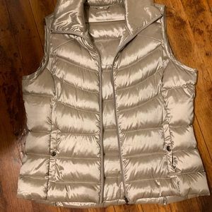 Silver puffer vest